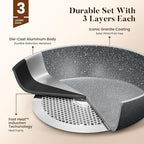 Kitchen Academy Granite Nonstick Cookware Set - Image 6