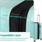 Lightweight Luggage with Spinner Wheels & YKK Zipper, 3-Piece Suitcase ABS+PC - Image 8