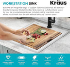 KRAUS Bellucci 18-inch Granite Workstation Drop In Top Mount Single Bowl - Image 4