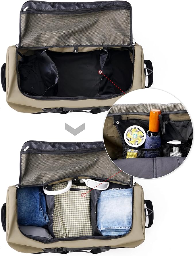 CONTAIL 32”110L Expandable 140L Rolling Duffle Bag - Image 6