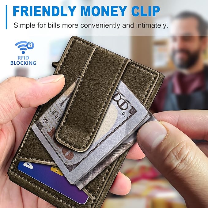 Airtag Wallet for Men, with Money Clip Gift Boxed, Slim Front Pocket Wallet - Image 6