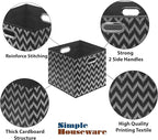 SIMPLE HOUSEWARE 13-Inch Collapsible Fabric Cube Storage Bin - Image 5