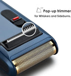 Retro Electric Razor for Men, Rechargeable Mens Gold Foil Shavers, Travel - Image 4