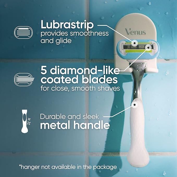 Gillette Venus Platinum Extra Smooth Metal Handle Women's Razor Handle + 4 - Image 2