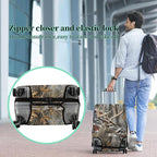 Luggage Cover + Tag, Camo Deer Flag Travel Suitcase Protector - Image 5