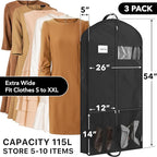 Simple Houseware 54-Inch Travel Garment Bag - Image 2