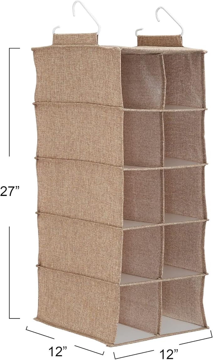 Household Essentials 10 Pocket Hanging Shoe Closet Organizer - Image 4