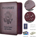 Passport Holder with Vaccine Card Slot Combo, Passport Wallet/ Cover/ Case - Image 4