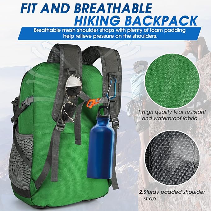 IGOLUMON Hiking Backpack 40L Packable Lightweight Camping Backpack Men Women - Image 4