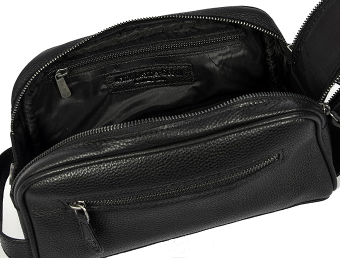 10" Premium Leather Toiletry Travel Pouch - Image 6