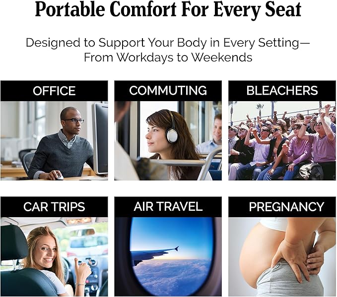 Gel and Memory Foam Seat Cushion – Office – Ergonomic Cushion Pad - Image 9
