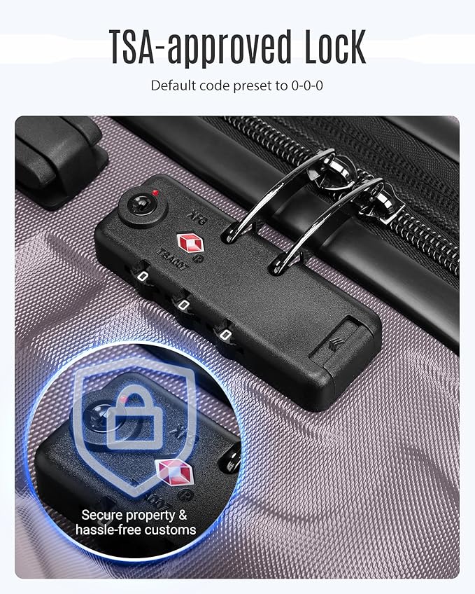 LIGHT FLIGHT Luggage Sets, 3 Piece Durable Suitcase Set - Image 5