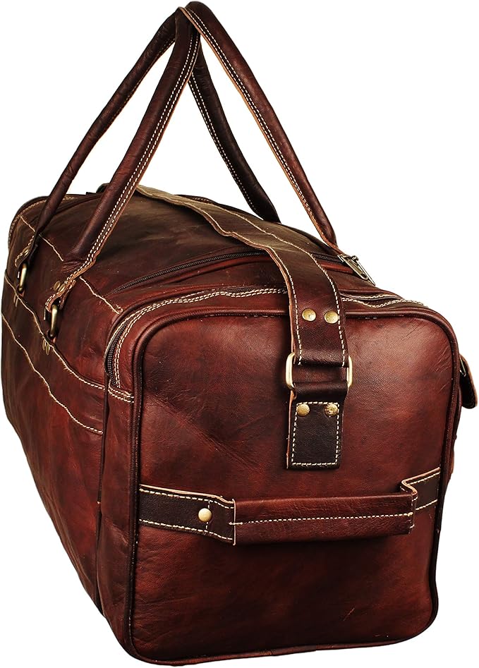 Men’s Gym Sports Overnight Weekender Bag Leather Travel Bags - Image 7