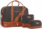 Weekender Bag for Women Canvas Overnight Bag Large Travel Tote Bag Carry on by BOLOSTA
