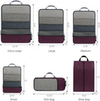 BAGAIL 4 Set/6 Set/8 Set Compression Packing Cubes Travel Accessories - Image 2