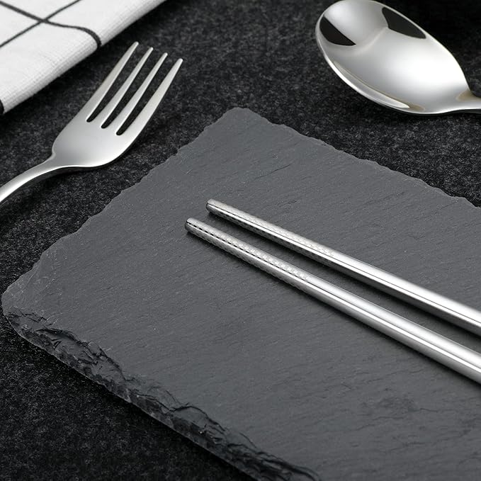 Travel cutlery set, 18/8 stainless steel cutlery, Reusable utensils set - Image 5
