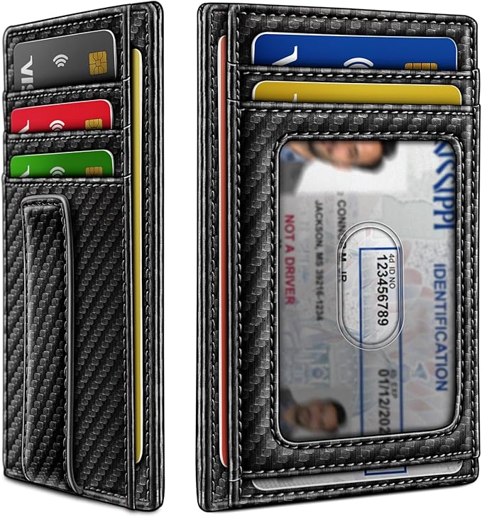 BULLIANT Men Wallet, Slim Leather Wallet Money Clip Card Hodler by BULLIANT