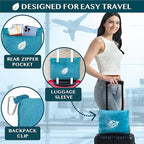PAVILIA Travel Blanket and Pillow, Arms Opening Airplane Blankets - Image 4