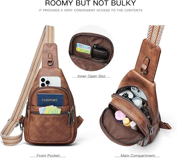 Sling Bag For Women Fanny Pack Crossbody Travel Shoulder Belt Bags Tote - Image 4