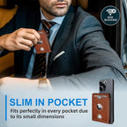 Airtag Wallet for Men, with Cash Pocket 2 ID Window 13 Cards, Slim Leather - Image 6