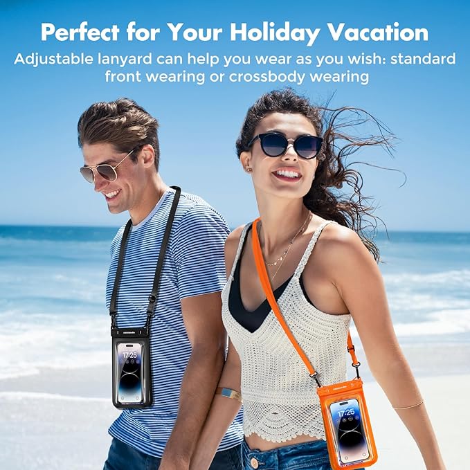 UNBREAKcable IPX8 Waterproof Phone Pouch 2-Pack, Double Space Waterproof Phone - Image 7