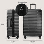 U.S. Traveler Boren Polycarbonate Hardside Rugged Travel Suitcase Luggage - Image 6