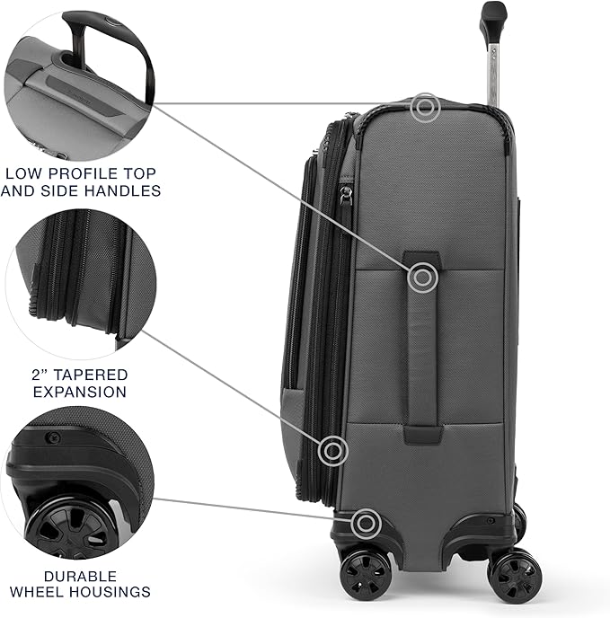 Travelpro Crew Classic Lightweight Softside Expandable Carry on Luggage - Image 5