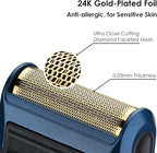 Retro Electric Razor for Men, Rechargeable Mens Gold Foil Shavers, Travel - Image 2