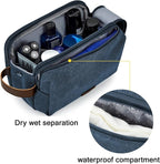 BAGSMART Toiletry Bag for Men, Canvas Travel Toiletry Organizer Dopp Kit - Image 3