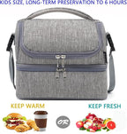 FlowFly Double Decker Cooler Insulated Lunch Bag Large Tote - Image 2