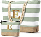 Becokan Beach Bag Initial Beach Tote by BecokanBeachBagSpecialist
