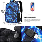 17.3 Inch School Backpack, Lightweight Bookbag Men and Teen Boy Back Pack - Image 5