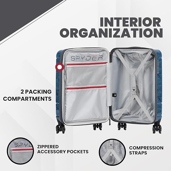 Spyder Matrix 20 Inch Carry On Expandable Hardside Upright Suitcase - Image 5