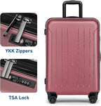 KYME Suitcase Hardshell With Double Spinner Wheels, PC+ABS TSA Lock Travel - Image 2