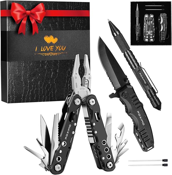 Multitools Gift Set "I LOVE YOU", Men Gifts 3 Items Pack by POXIMOATools