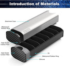 Extra Large Pill Organizer 7 Day, Aluminum Daily Pill Box, Weekly Travel Pill - Image 3