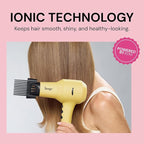 L'ANGE HAIR PowerStyle Turbo Ionic Hair Dryer | 1875 Watt Professional Blow Dryer with Diffuser & Concentrator | Multiple Heat & Speed Settings for Fast Drying | Salon-Grade Styling Tools, Yellow