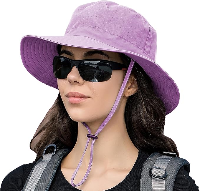 Rosoz Sun Hat for Men Women Boonie Bucket Hat Wide Brim Breathable Cooling by Rosoz