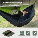 Camping Hammock with Mosquito Net and Sunshade, Backpacking Hammock with Ridge - Image 3