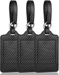 Teskyer Luggage Tags, 3 Pack Premium PU Leather Luggage Tags by TESKYER