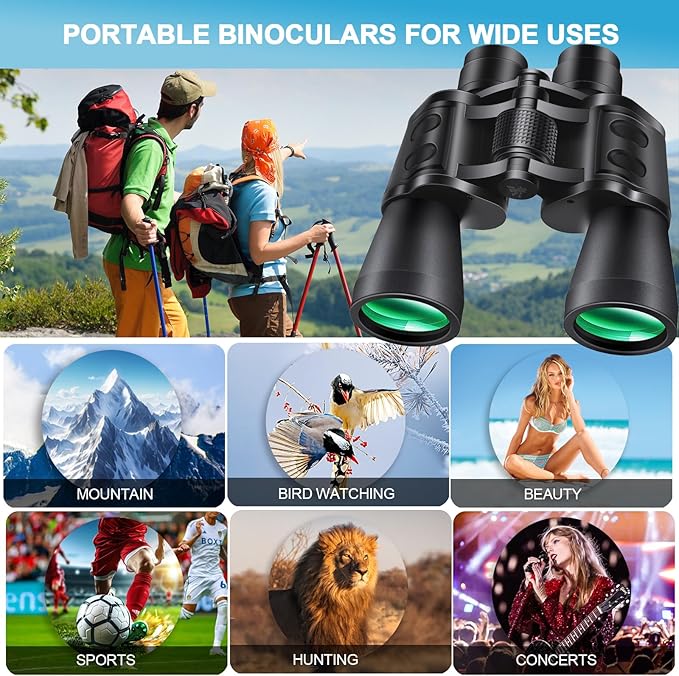 PISEZ 20X50 Binoculars for Adults High Powered - Image 7