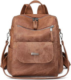 PU Leather Backpack Purse for Women Fashion Multipurpose Design Handbag Ladies - Image 4