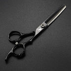 Hair Cutting Scissors, 6.0 Inch Black Professional Japan 440C Hair Cutting Shears - Salon Hair Blending/Thinning/Texturizing Scissor, Hand Sharpened