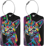 2-Pack Artistic Cat Luggage Tags - Image 3