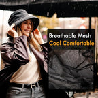 Comhats Rain Hat for Women Waterproof Wide Brim Sun Hats for Ladies UV - Image 4