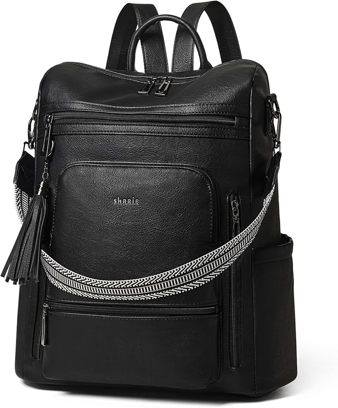 Shrrie Vegan Leather Laptop Backpack by Shrrie