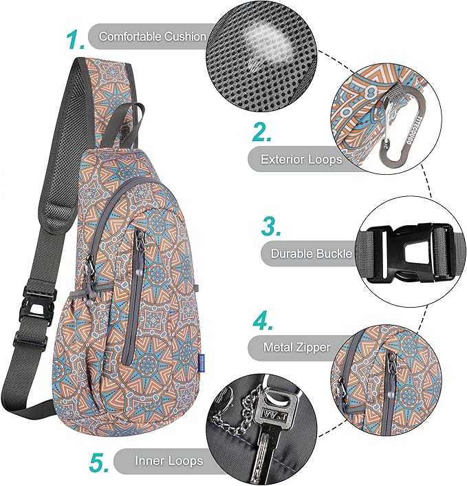 TITECOUGO Small Sling Bag, Lightweight Crossbody Backpack - Image 5