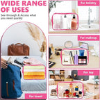 AURUZA 4 Pack Clear Toiletry Bag, Portable Travel Makeup Pouch - Image 6