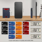 Wallet for Men Wallet with Slim Pop Up Card Holder 9-13 Cards, Bifold - Image 6