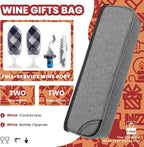 ALLCAMP Wine Tote Bag with Cooler Compartment，Picnic Set Carrying Two Sets of - Image 3